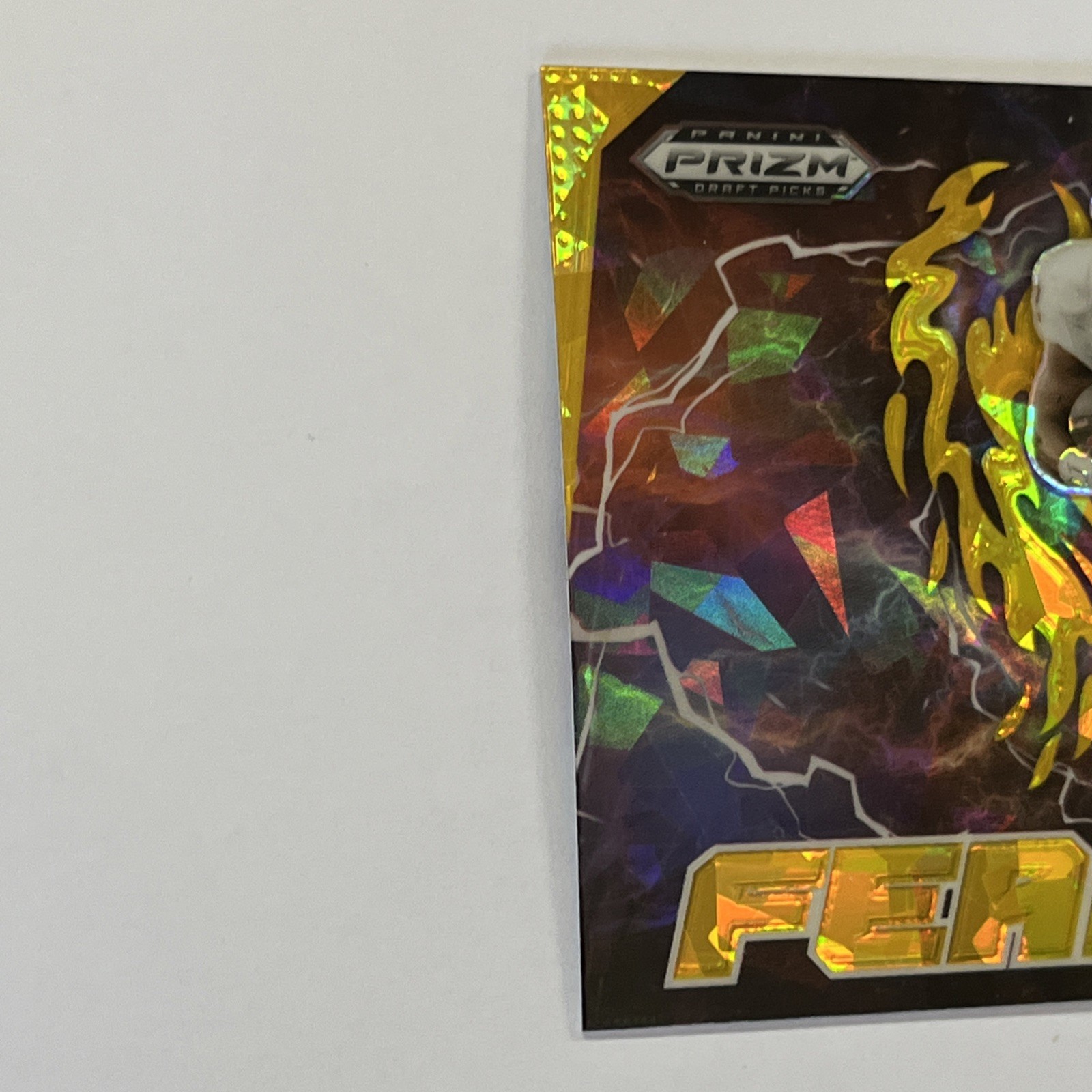 2025 Panini Draft Picks Fearless Trevor Etienne - #F-TEE Gold Ice Prizm (RC) Car view 5