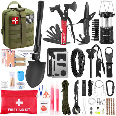 Kleclcw Gifts For Men Christmas Survival Kit And First Aid Kit 160 Pcs