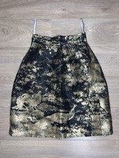 Oscar de la Renta Peacock Metallic Jacquard Skirt Sz. 6(US) S