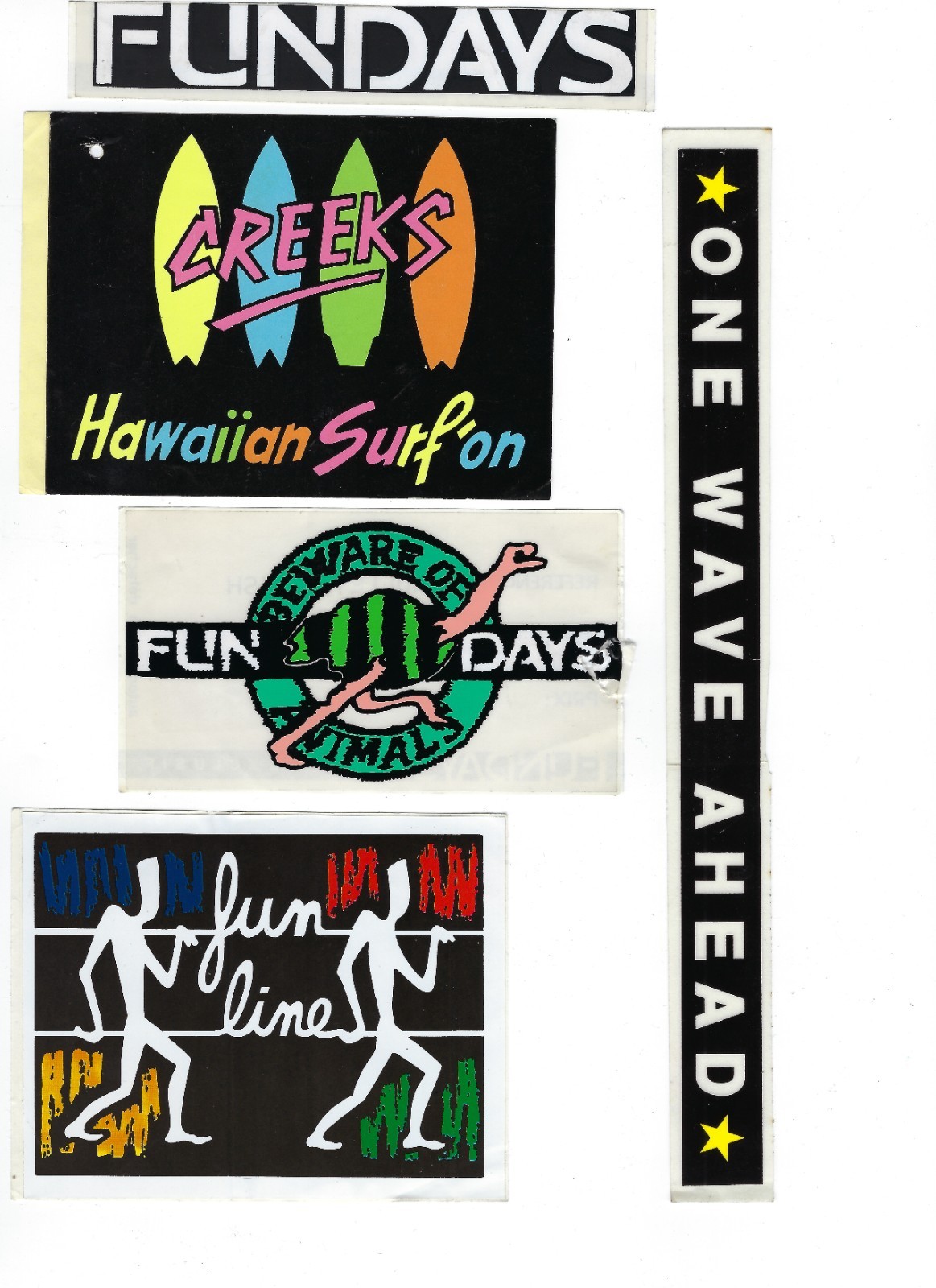 Stickers Surf Vintage Haute Adhérence - Lot Hang Ten NOS pour Restauration Planche