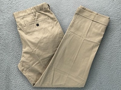 $90 New Lands' End Men's Traditional Fit CW Hybrid Chino Pants Khaki 37x31