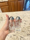 Crystal Deviled Egg Plate, Salt & Pepper Shaker, Divided Plate (set of 3), Cruet — photo 2