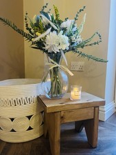 Handmade Wooden Milking Stool – Rustic Solid Wood Bathroom or Bedside Stool