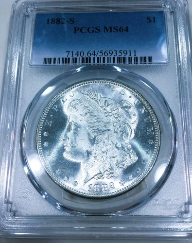 1882-S Morgan Silver Dollar PCGS MS64 Beautiful Coin