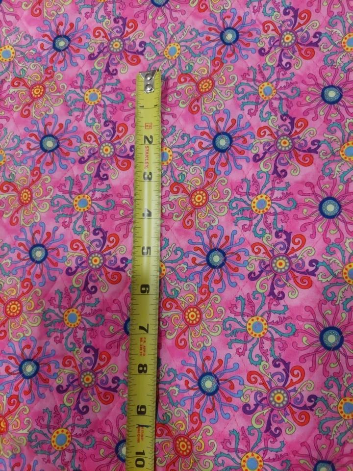 Double Sided PINK pre quilted fabric By Springs Creative by the yard 42" Wide - Image 4 of 4