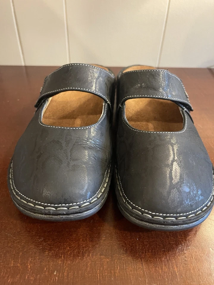 САБО FINN CONFORT STANFORD MARY JANE MULE ЕС 39D США 8–8,5 ЧЕРНЫЙ АНИМАЛИСТИЧЕСКИЙ ПРИНТ - Изображение 3 из 4