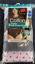 Women's HANES Just My Size High Waist BRIEFS Underwear COTTON Size 14 / 6X