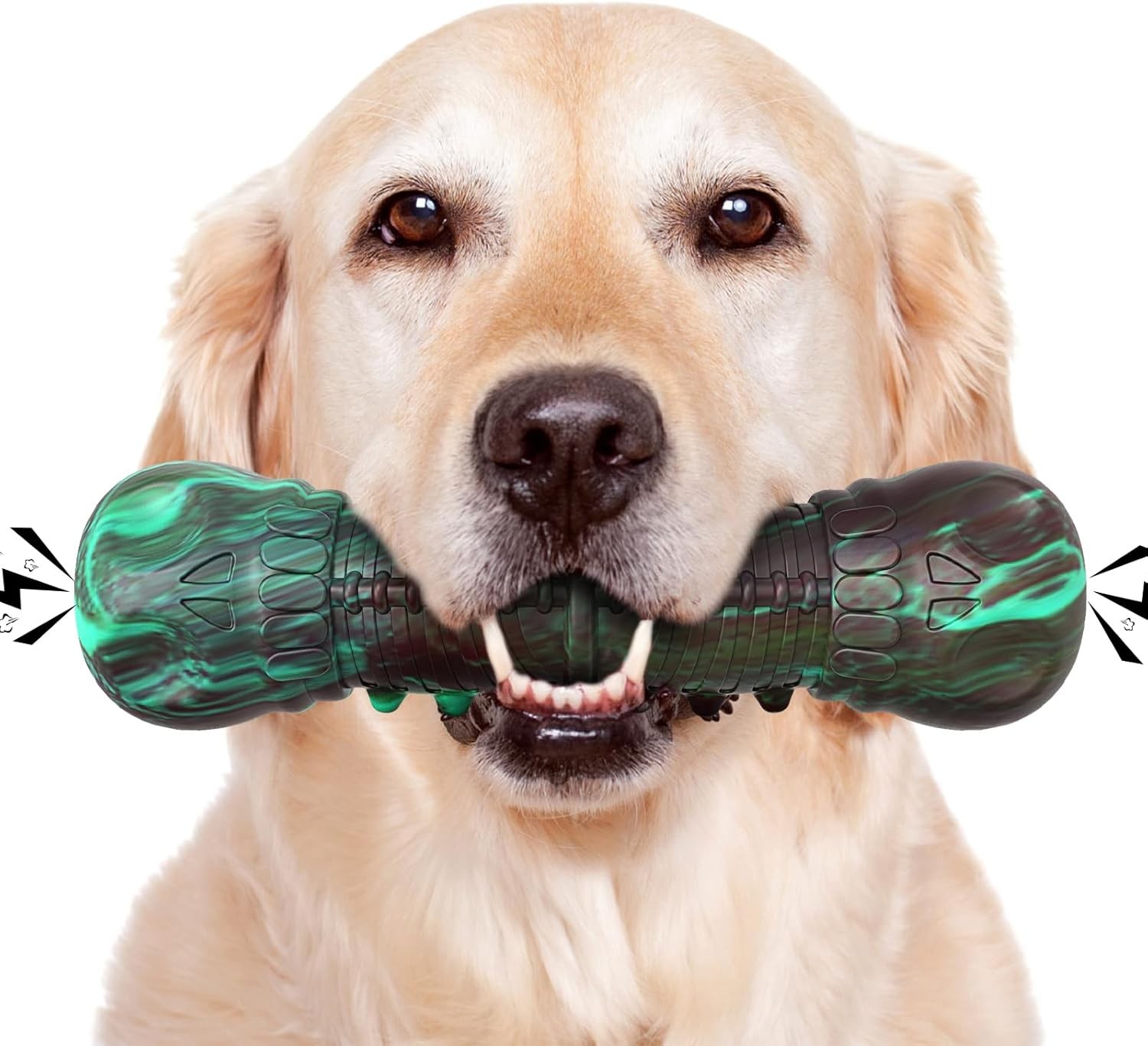 Dog Toys HETOO Indestructible Tough Squeaky Dog Chew Toy For Aggressive Chewers