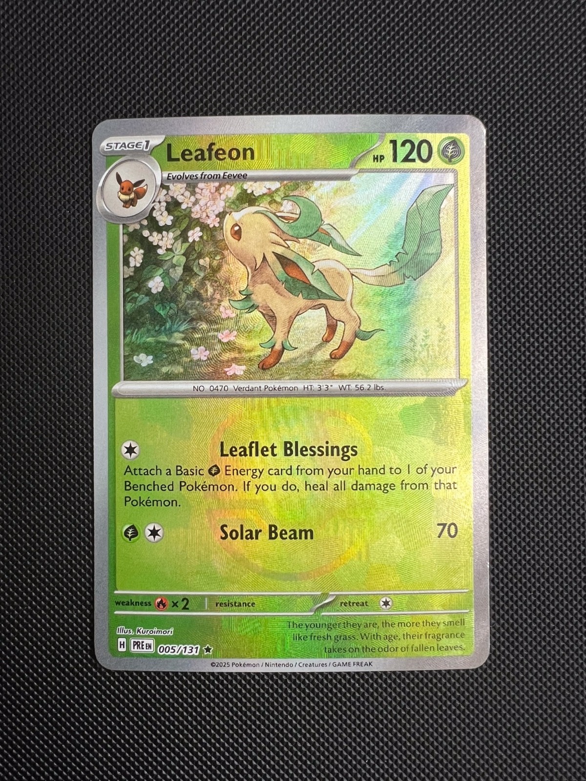Leafeon (Master Ball Pattern) 005/131 Sv: Prismatic Evolutions Holo NM