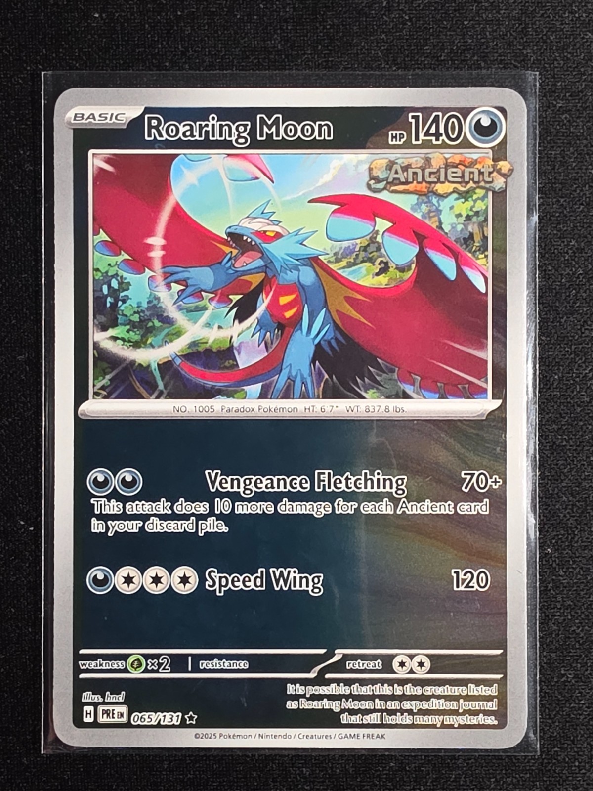 Pokemon Roaring Moon (65/357) Prismatic Evolutions NM REVERSE HOLO