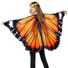 IROLEHOME Monarch Adult-Butterfly-Wings-Costume for Women Large, Orange Black