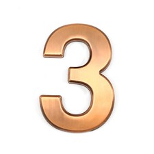 House Number 3 4" Inch Bronze ABS Plastic Outdoor Apartment Mailbox