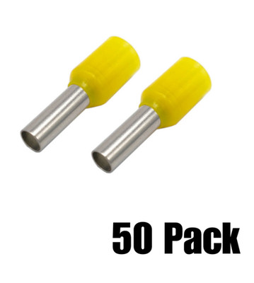 The Wires Zone 12 Gauge Wire Ferrule Connectors Yellow Barrel - (50 pack)