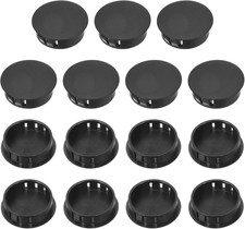 35 mm/1-3/8 Plastic Hole Plugs, 15 Pack Flush Type Round Plug Snap in Hole Panel