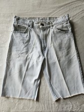 Vintage 80s Levis 550 Orange Tab Light Wash Denim Shorts Size 32 Made In USA.
