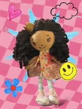 The Hopscotch Lane 13 Inch Floppy  Knitted  Rag Cloth Doll Jade