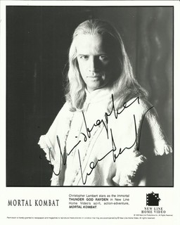 CHRISTOPHER LAMBERT excellent vintage original 8 x 10" b/w signed photo
