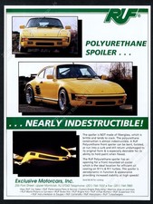 1990 Ruf Porsche 911 Turbo Btr Yellow Slantnose Car Photo Vintage Print Ad