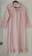 Vtg 20th Century Wear Long Nightgown Womens 12 Cotton Cottagecore Prairie Sleep