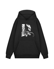 Image of Marvel Black Black And White Hoodie Mens