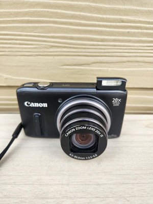 Canon PowerShot SX260 HS 12.1MP Digital Camera Black w/ Battery, Charger.