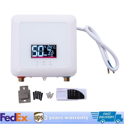 5500W 110V Tankless Hot Water Instant Heater Electric Shower Kitchen Boiler Bath
