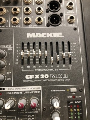 MACKIE マッキー 20ch ライブサウンドミキサー CFX20 MIXER Mackie CFX20 Compact Integrated Live Sound Mixer with 20 Channel