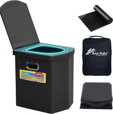 Upgrade Xl Portable Toilet for Adults Extra Large Travel Floding Camping Tall