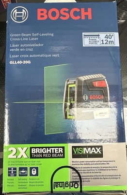 Bosch GLL40-20G Green-Beam Self-Leveling Cross-Line Laser