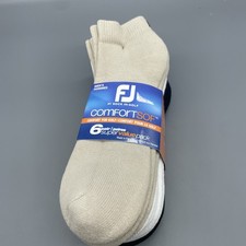 6 Pairs FootJoy Men's ComfortSof Sport Golf Socks Men’s 7-12 NWT O/S Assorted