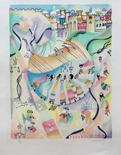 Raphael Abecassis CELEBRATION Hand Signed Lithograph Art