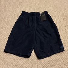 NIKE New Youth Boys Large 12-13 Yrs Navy Blue Logo Lined Swim Shorts Trunks NWT