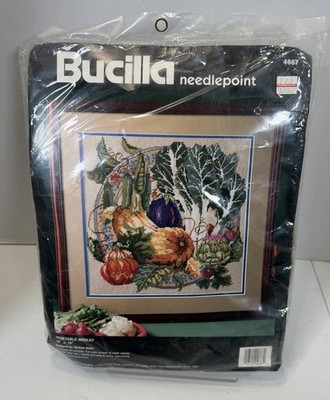 Bucilla Needle Point VEGETABLE MEDLEY 4667 Barbara Baatz 1992 New In Package