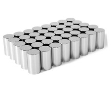 33mm Chrome Plastic Cylinder Lug Nut Covers Caps Thread On For Semi Truck40pcs