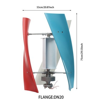 100W Vertical Wind Turbine Wind Turbine Generator Kit?with Auxiliary Wind Wheel!