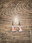 Vintage Christmas Mouse Earrings Santa Holiday Dangle Jewelry — photo 1