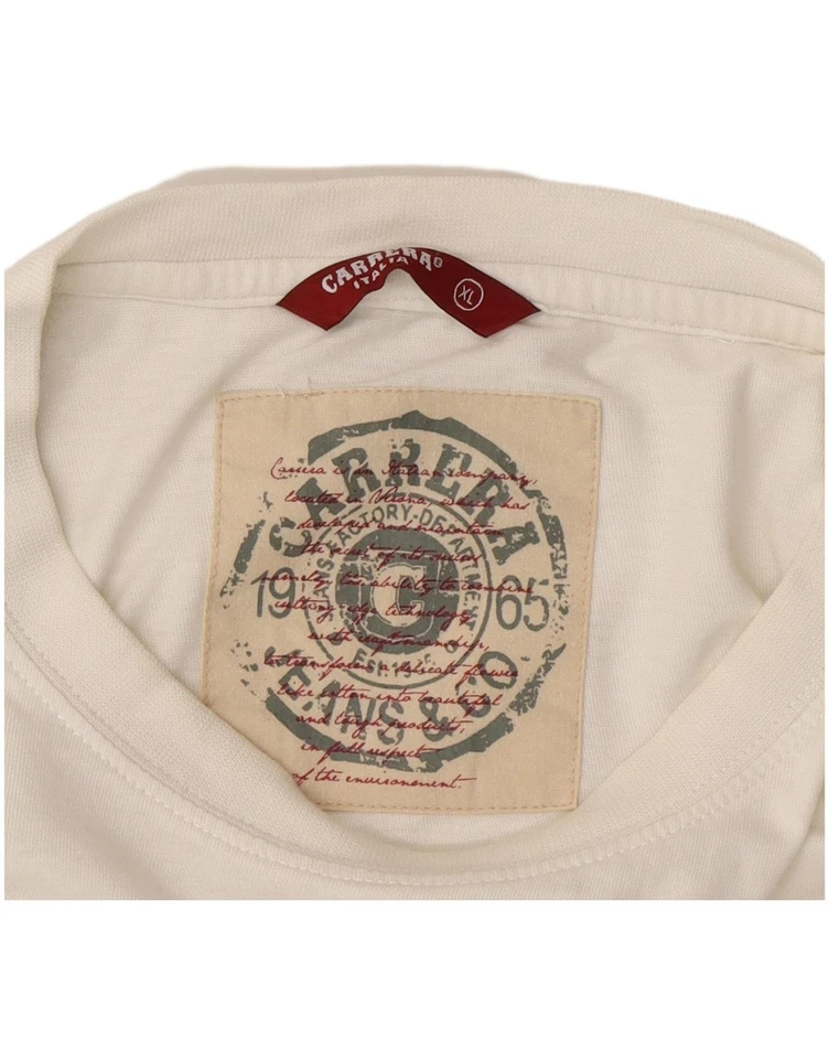 Camiseta Top CARRERA Hombre Gráfico XL Blanco Algodón AI04 Foto 4 de 4