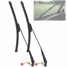 Universal Manual Utv Windshield Wiper Kit 15.7 Rubber Blade Compatible