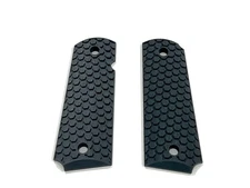 Hex Pattern Standard Gov Issue Full Sized 1911 Grip Panels - Matte Charcoal