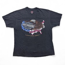 Harley Davidson Eagle 90s Wings over America T-Shirt Biker Tee USA Made XL