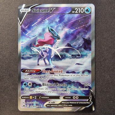Suicune V GG38/GG70 SWSH Crown Zenith Galarian Gallery Holo Alt Art Pokemon TCG
