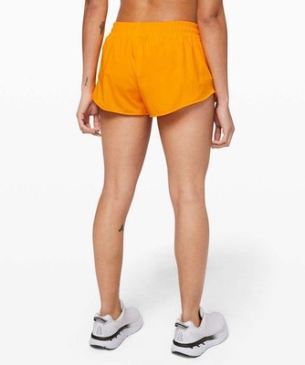 Lululemon Hotty Hot Shorts II *2.5'' Amber Aura orange Size 4 reg lined running