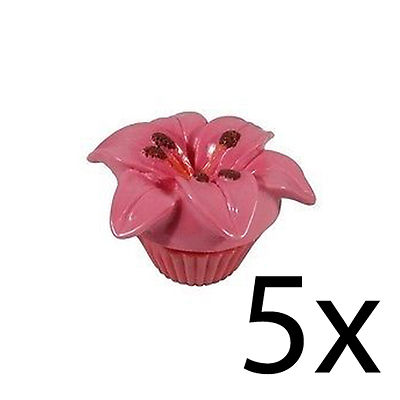 Lippenbalsam Blume Duft Floral Gloss Feuchtigkeitsspendend Pflegetopf Rosa Lilie x5
