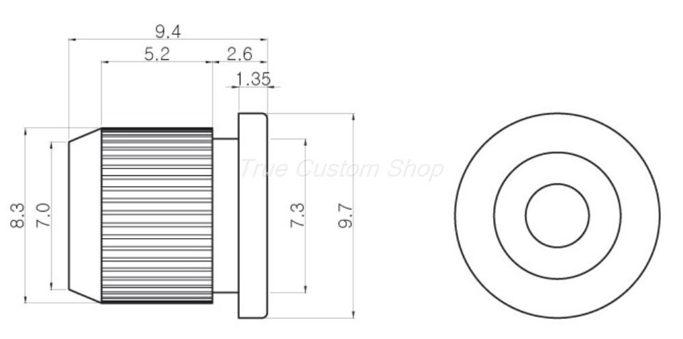 True Custom Shop® Original Black Guitar String Ferrules for Fender ...