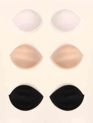 Gel Bra Cups Push Up Sew In Nude White Black A B C D DD Cup Brand New