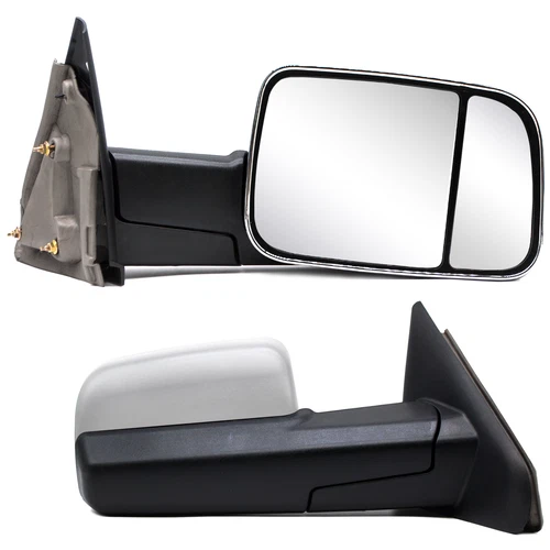 Manual Towing Mirrors For 2005 2006 2007 2008 Dodge Ram 1500 2500 3500 Chrome