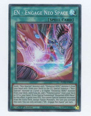 Yugioh EN - Engage Neo Space POTE-DE051 Super 1. Auflage NM x3 Play Set