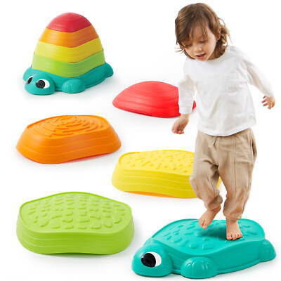 Turtle Balance Stepping Stones for Kids Toddler Ages 3+ Obstacle Course Game