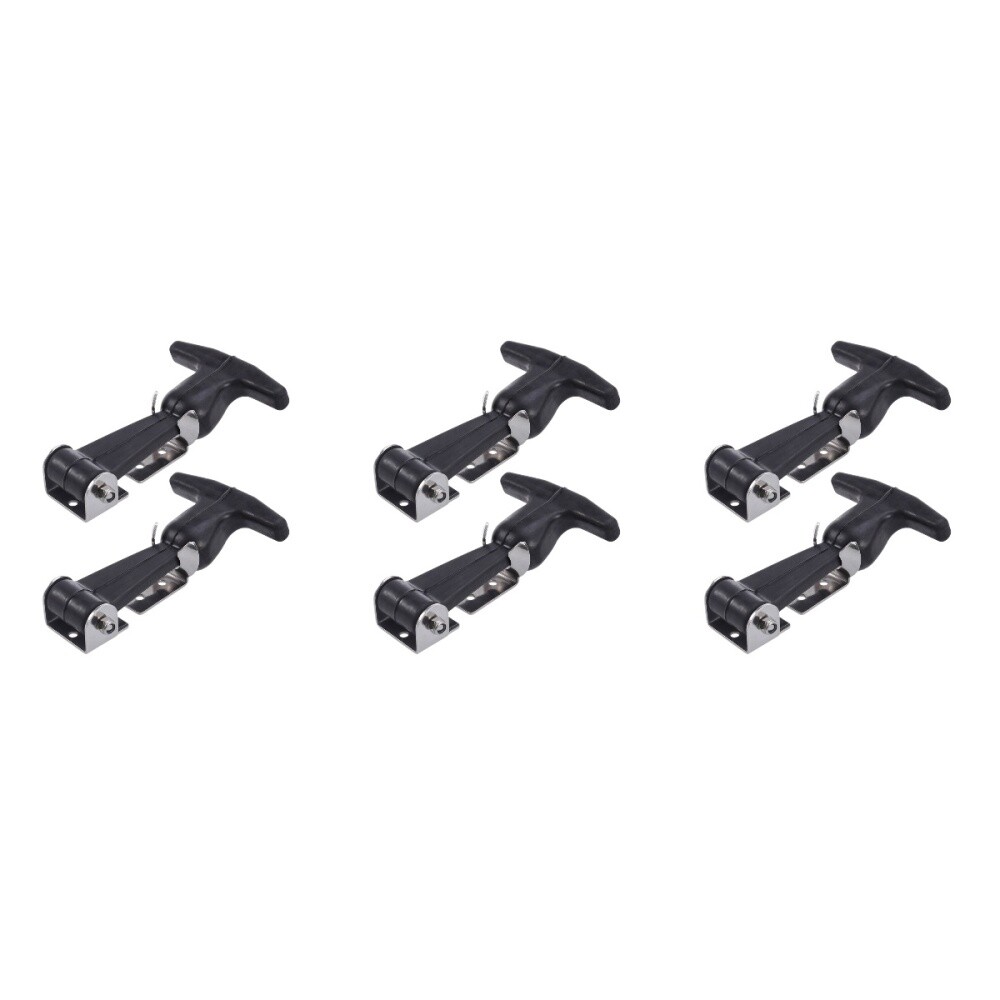 6 Pcs Buckle Rubber Flexible T Handle Hasp Draw Hood Latch Cart Engine