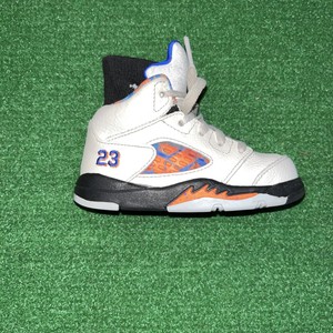 Custom Air Jordan Retro 5 Baja Zapato Zapatilla Putter cubierta blanco/azul/gris  | eBay
